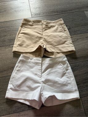 Express low rise shorties  — Cream and White